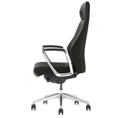 Крісло керівника A1826, шкіряне, чорне