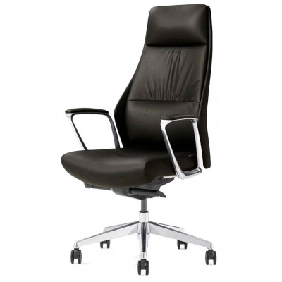 Крісло керівника A1826, шкіряне, чорне