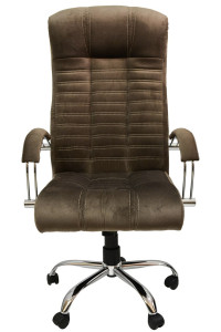 Офісне крісло Атлант Хром Коричневе Cervo 28
