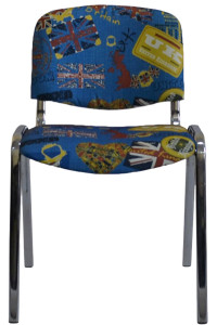 Офісний стілець Ісо Хром Синій UK