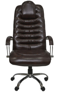 Офісне крісло Туніс Хром Коричневе Titan