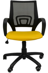 Комп'ютерне крісло Веб Rainbow Yellow сітка чорна